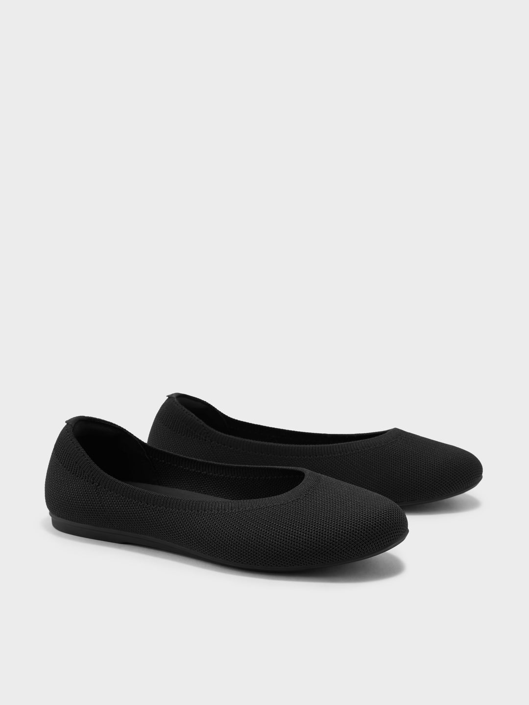 Arromic Black Flats Shoes for Women, Square Toe Ballet Flats  Shoes with Arch Support, Washable Comfortable Knit Flats for Women, Soft  Slip on Black Flats for Dressy Wedding Work Office